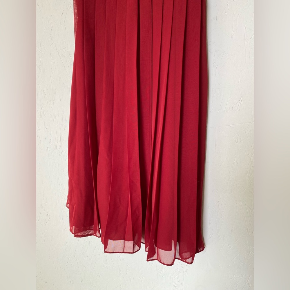 Ann Taylor Red Midi Dress Size 10 - Picture 3 of 12